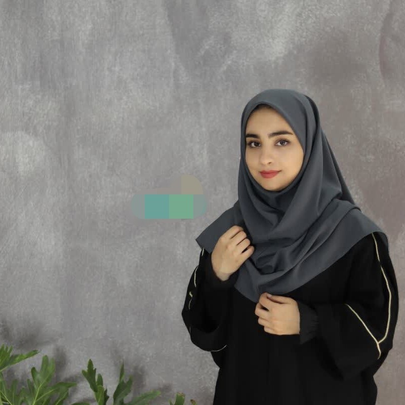 مقنعه ساده 100کرپ طوسی