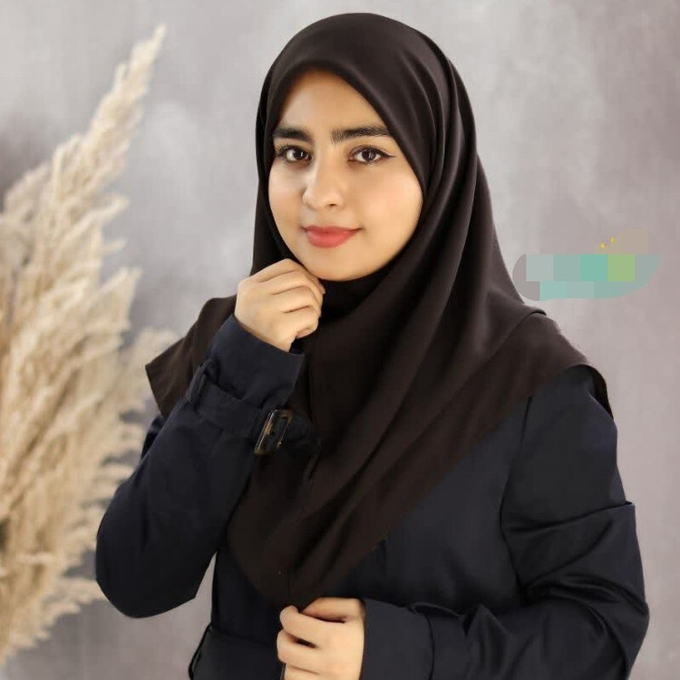 مقنعه ساده کرپ قهوه ای سوخته قد 90