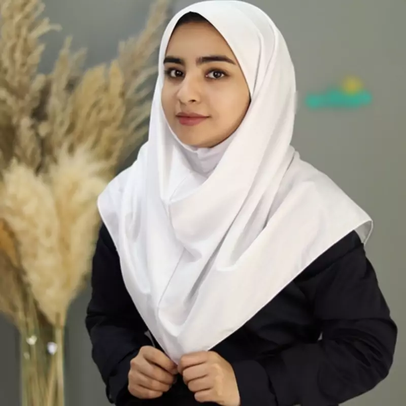 مقنعه سفید قد 90 نخی بروجرد