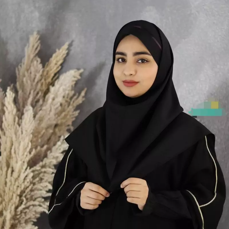 مقنعه تل دار مشکی بروجرد تل بادمجونی قد90