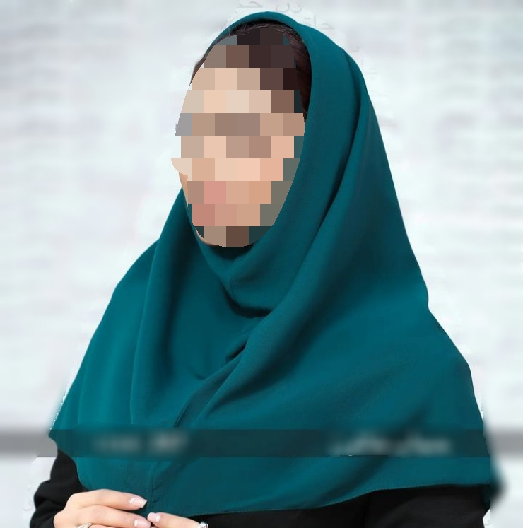 مقنعه ساده کرپ رنگ سبز کله غازی قد ۱۰۰